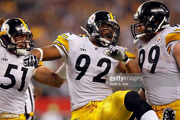 James Harrison rocking a Ben Roethlisberger jersey at Steelers' camp