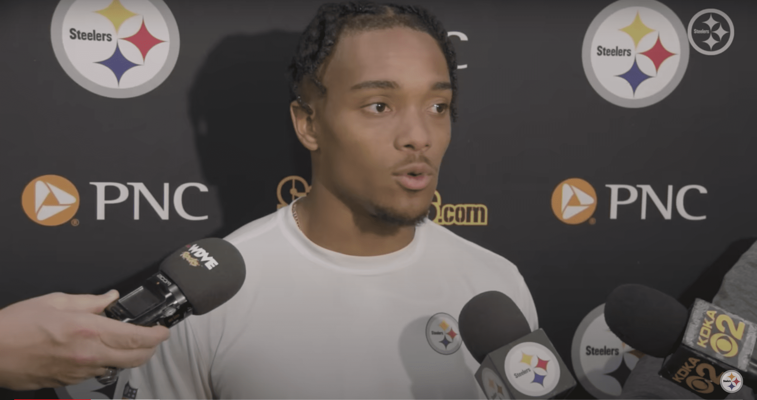 Pittsburgh Steelers wide receiver Calvin Austin III participates an NFL  football team's training camp workout in Latrobe, Pa., Tuesday, Aug. 1,  2023. (AP Photo/Barry Reeger Stock Photo - Alamy