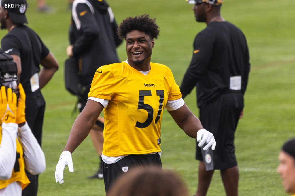 Pittsburgh Steelers cornerback Ahkello Witherspoon (25) celebrates an  interception during a NFL football game against the Cincinnati Bengals,  Sunday, Sept. 11, 2022, in Cincinnati. (AP Photo/Emilee Chinn Stock Photo -  Alamy