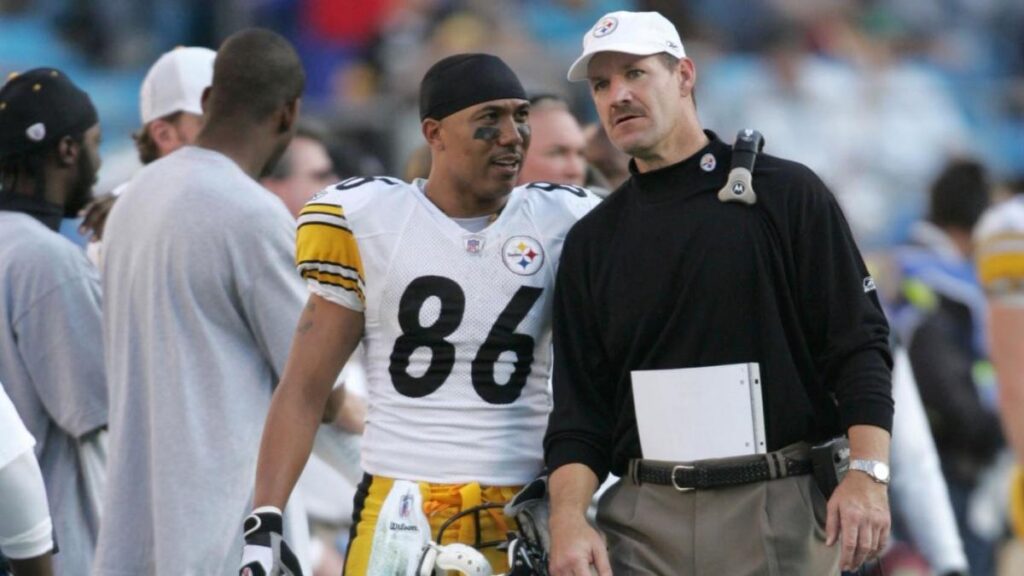 September 1, 2011; Pittsburgh Steelers wide receiver Hines Ward (86) during  warm ups at Bank of America Stadium in Charlotte,NC. Pittsburgh leads at  the half 20-14 . Jim Dedmon/CSM(Credit Image: © Jim