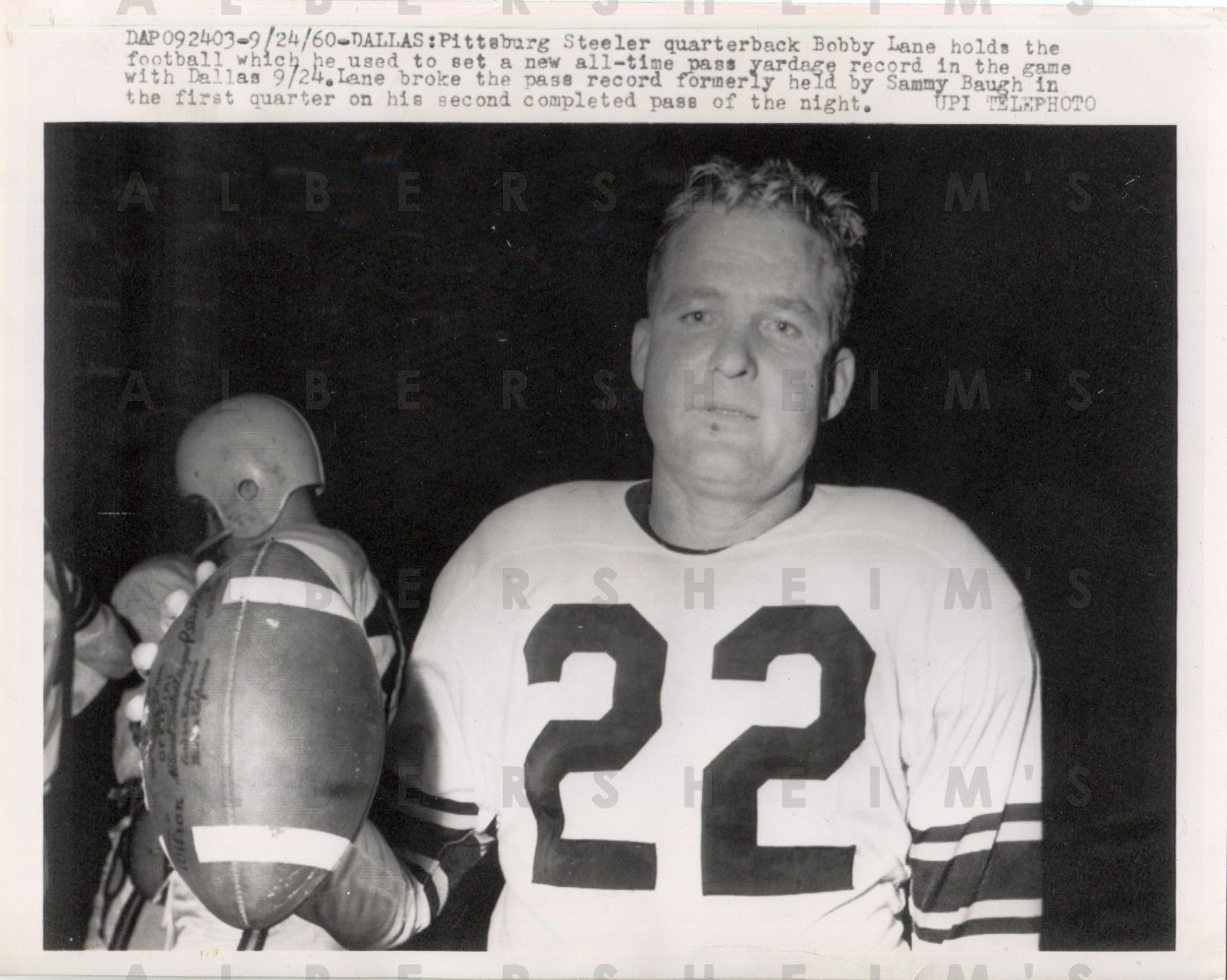 Bobby Layne- Detroit Lions, Pittsburgh Steelers