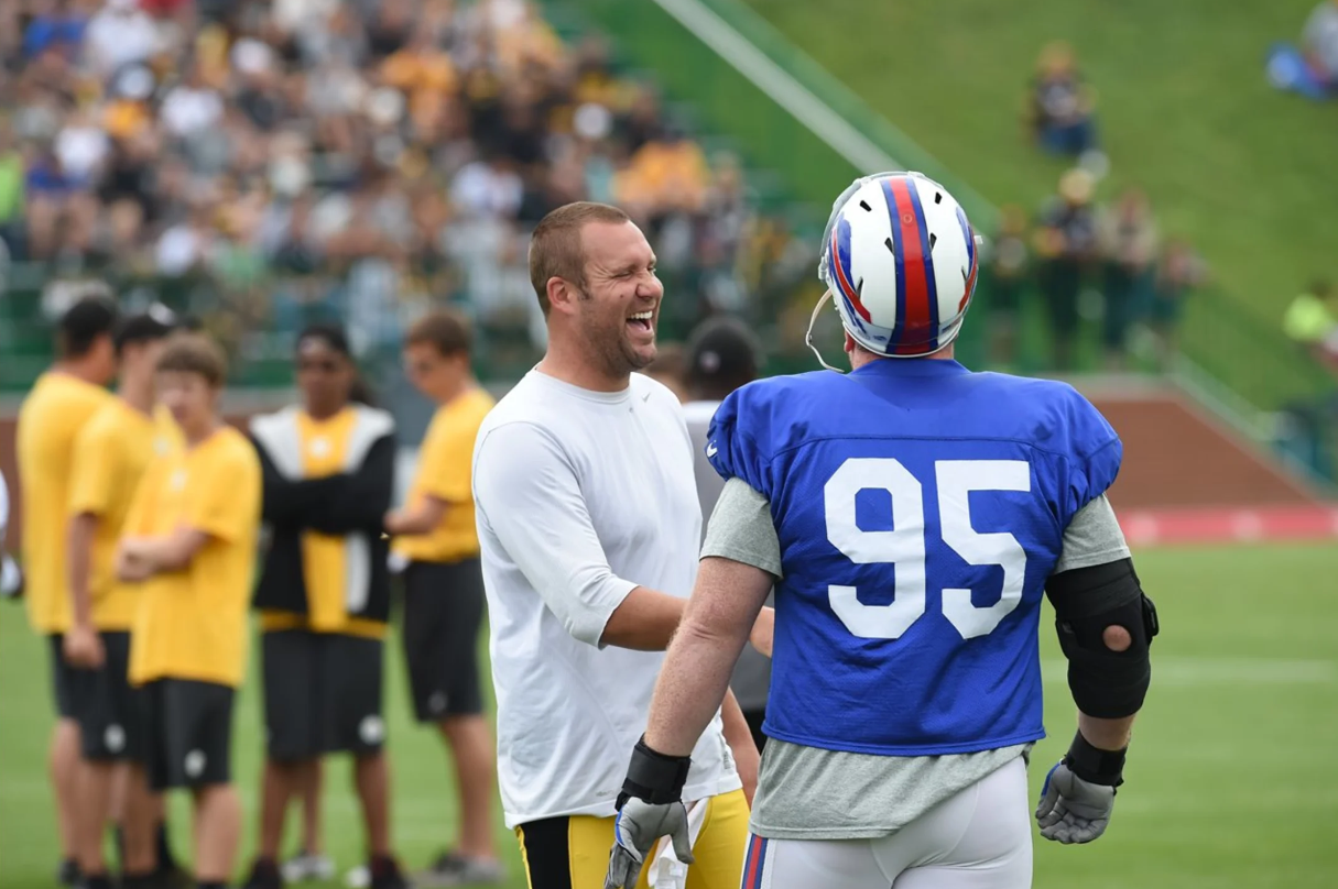 Steelers and Bills Fans Rocking Random Jerseys