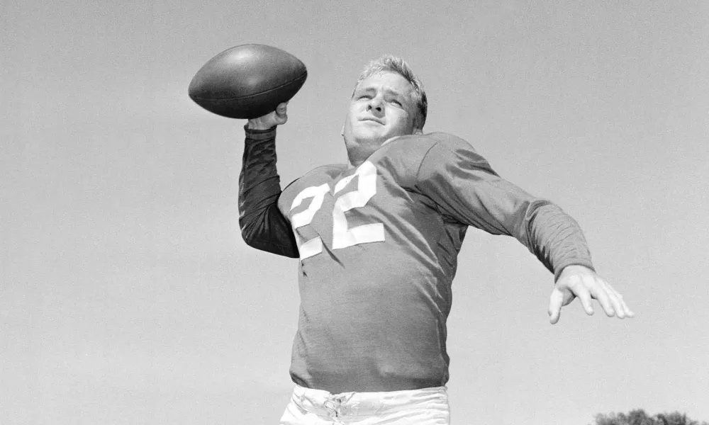 The Steelers' Bobby Layne in Just an Insane Photograph