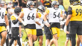 Steelers' Offensive Line May Be Finally "Starting To Click"  (Steelers News). Photo by Jordan Schofield / SteelerNation (X: @JSKO_PHOTO)
