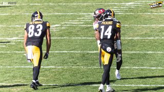 The Steelers Wide Receiver Room: The X-Factor To Being Contenders In 2023?  (Pittsburgh Steelers). Photo by Jordan Schofield / SteelerNation (Twitter: @JSKO_PHOTO)