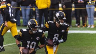 Steelers' Mitch Trubisky Abandons Press Conference After Kenny Pickett Assured He'd Start Against Titans (Steelers News). Photo by Jordan Schofield / SteelerNation (Twitter / X: @JSKO_PHOTO)