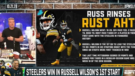 Pat McAfee talks about Steelers quarterback Russell Wilson on The Pat McAfee Show