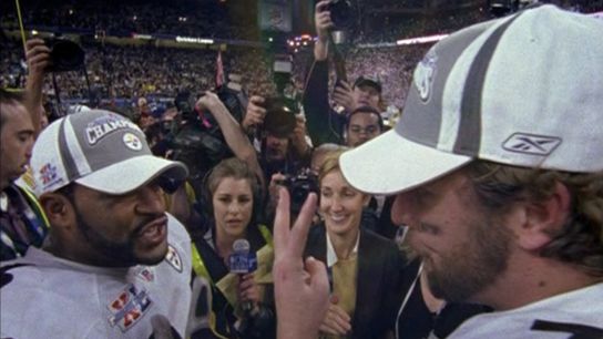 Steelers Ben Roethlisberger and Jerome Bettis