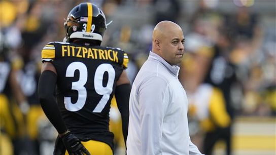 Steelers' Omar Khan and Minkah Fitzpatrick