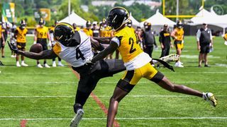 Steelers' Joey Porter Jr. Turning Heads With Strong Showing At Training Camp Ahead Of Crucial 2025 Season (Steelers News). Photo by Karl Roser / Pittsburgh Steelers