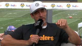 Steelers' Aaron Rodgers Betting 2 Players Are Going To Fight During Camp (Steelers News). Photo by The Pat McAfee Show