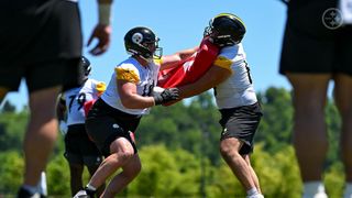 Steelers’ Broderick Jones Injury Opens Door For Unexpected Roster Battle (Steelers News). Photo by Jordan Perez / Pittsburgh Steelers