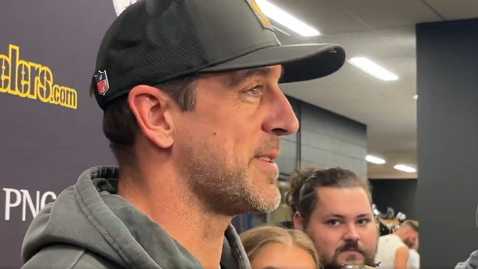 Aaron Rodgers Calms Steelers Fans With Comments On One Perceived Big Issue (Steelers News). Photo by X: @MikeDeFabo