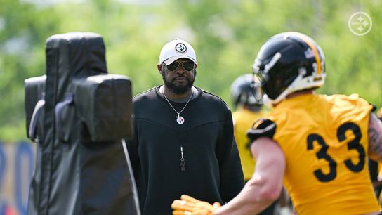 Steelers' Mike Tomlin and Jack Sawyer Steelers' Mike Tomlin and Jack Sawyer