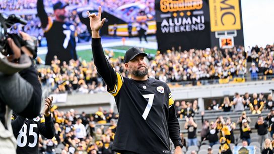 Former Steelers quarterback, Ben Roethlisberger being recognized at halftime of the Steelers vs Colts game in Week 9 of the 2025 NFL Season as part of the Steelers' Alumni Weekend.