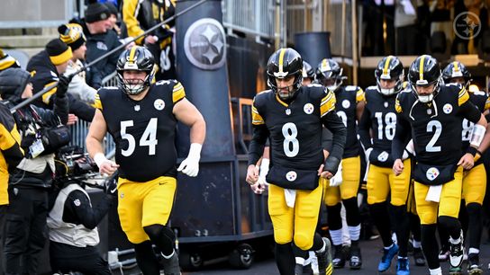 Steelers quarterback Aaron Rodgers and the offense jog onto the field at Acrisure Stadium prior to Pittsburgh's matchup with the Buffalo Bills in Week 13 of the 2025 NFL Regular Season. Steelers quarterback Aaron Rodgers and the offense jog onto the field at Acrisure Stadium prior to Pittsburgh's matchup with the Buffalo Bills in Week 13 of the 2025 NFL Regular Season.