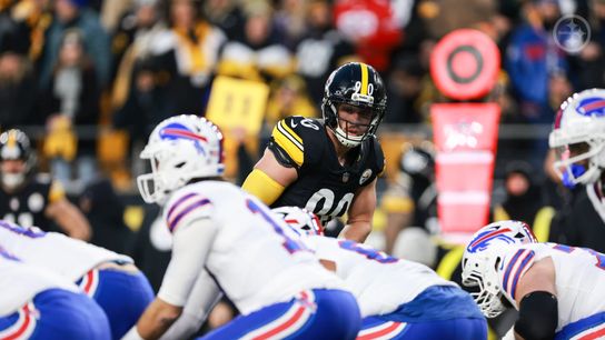 Steelers linebacker TJ Watt lines up against the Bills' offense during Pittsburgh's 26-7 loss in Week 13 of the 2025 NFL Regular Season. Steelers linebacker TJ Watt lines up against the Bills' offense during Pittsburgh's 26-7 loss in Week 13 of the 2025 NFL Regular Season.