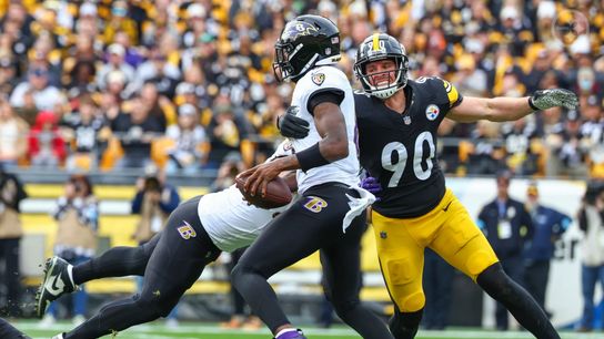 Steelers linebacker TJ Watt attempts to sack Ravens quarterback Lamar Jackson during Pittsburgh's 18-16 win in Week 11 of the 2024 NFL Regular Season. Steelers linebacker TJ Watt attempts to sack Ravens quarterback Lamar Jackson during Pittsburgh's 18-16 win in Week 11 of the 2024 NFL Regular Season.