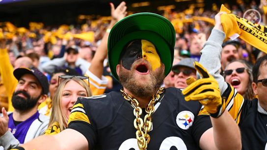 Steelers superfan, Vincent Murray, celebrating a big play during the Steelers' 24-21 win over the Minnesota Vikings at Croke Park in Dublin, Ireland. Steelers superfan, Vincent Murray, celebrating a big play during the Steelers' 24-21 win over the Minnesota Vikings at Croke Park in Dublin, Ireland.