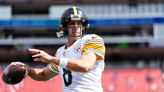Pittsburgh Steelers QB Aaron Rodgers looks to pass prior to an NFL football game against the New England Patriots at Gillette Stadium in Foxborough, Massachusetts. Pittsburgh Steelers QB Aaron Rodgers looks to pass prior to an NFL football game against the New England Patriots at Gillette Stadium in Foxborough, Massachusetts.