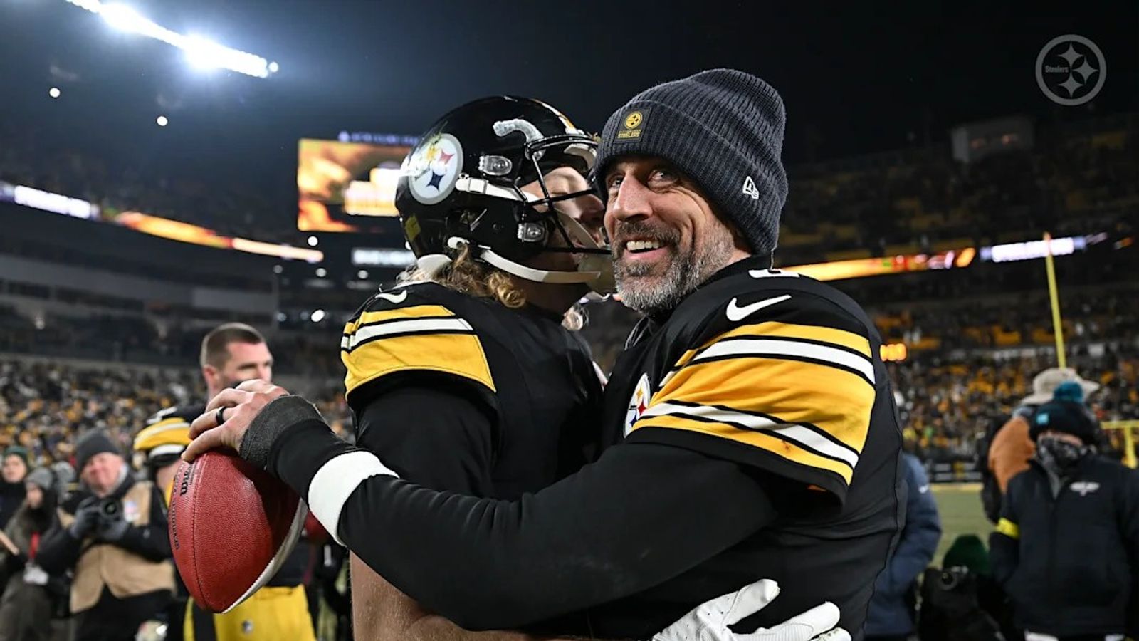 Steelers’ Aaron Rodgers Takes Not-So-Subtle Shot At Jets While Giving Inspiring Praise To Mike Tomlin (Steelers News). Photo by Taylor Ollason / Pittsburgh Steelers