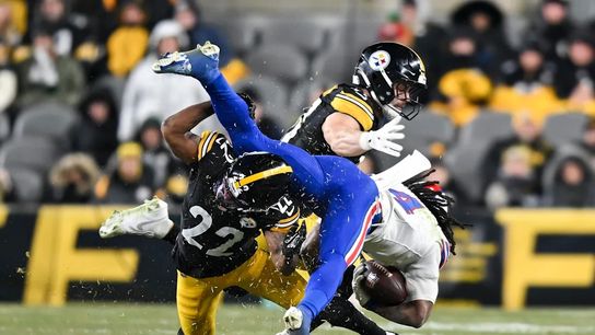 Steelers cornerback Asante Samuel Jr. (22) during a regular season matchup between the Pittsburgh Steelers and the Buffalo Bills.