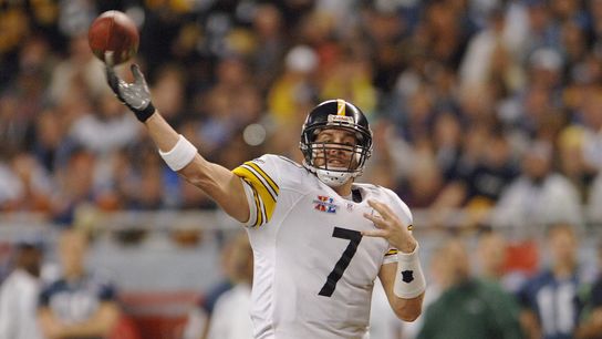 Former Steelers quarterback Ben Roethlisberger (7) during Super Bowl XL between the Pittsburgh Steelers and Seattle Seahawks.