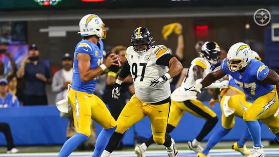Steelers defensive tackle Cameron Heyward (97) during a regular season matchup between the Pittsburgh Steelers and Los Angeles Chargers.