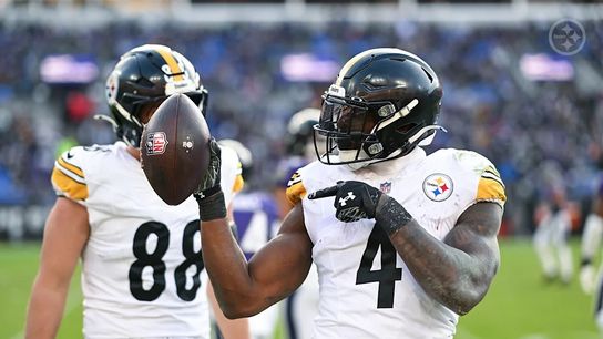 Steelers wide receiver DK Metcalf (4) during a regular season matchup between the Pittsburgh Steelers and Baltimore Ravens.