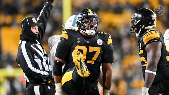 Steelers defensive tackle Cameron Heyward (97) during a regular season matchup between the Pittsburgh Steelers and Miami Dolphins. Steelers defensive tackle Cameron Heyward (97) during a regular season matchup between the Pittsburgh Steelers and Miami Dolphins.