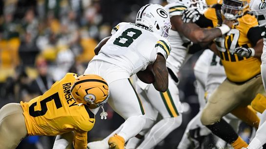 Steelers cornerback Jalen Ramsey (5) during a regular season matchup between the Pittsburgh Steelers and Green Bay Packers.