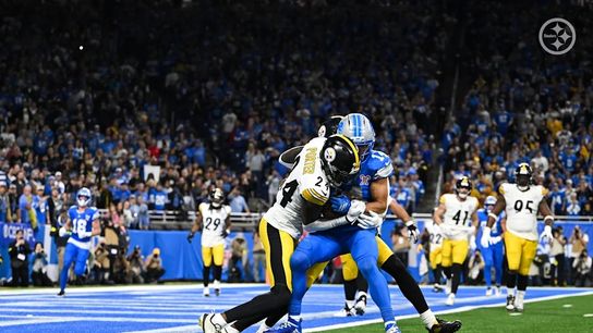 Steelers cornerback Joey Porter Jr. (24) during a regular season matchup between the Pittsburgh Steelers and Detroit Lions. Steelers cornerback Joey Porter Jr. (24) during a regular season matchup between the Pittsburgh Steelers and Detroit Lions.