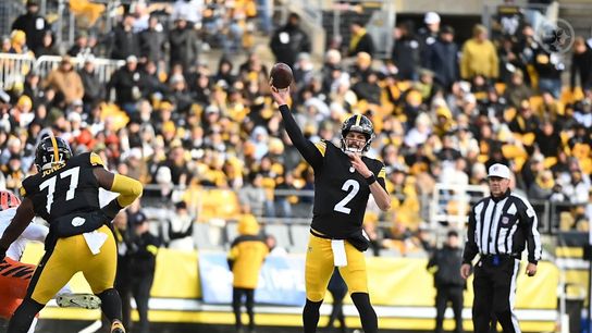 Steelers quarterback Mason Rudolph (2) during a regular season matchup between the Pittsburgh Steelers and Cincinnati Bengals.