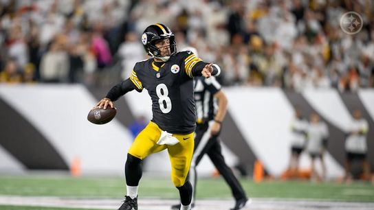 Steelers quarterback Aaron Rodgers (8) during a regular season game against the Cincinnati Bengals.