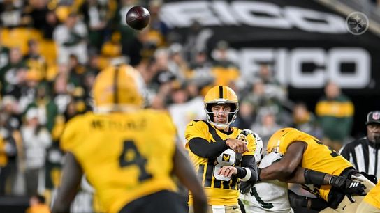 Steelers quarterback Aaron Rodgers (8) during a regular season game against the Green Bay Packers.