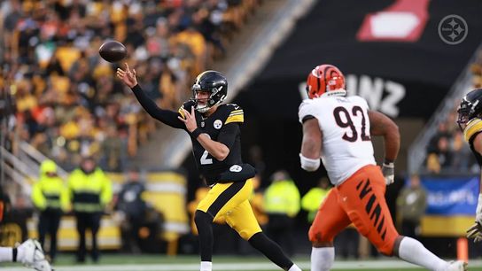 Steelers quarterback Mason Rudolph (2) during a regular season matchup between the Pittsburgh Steelers and Cincinnati Bengals.