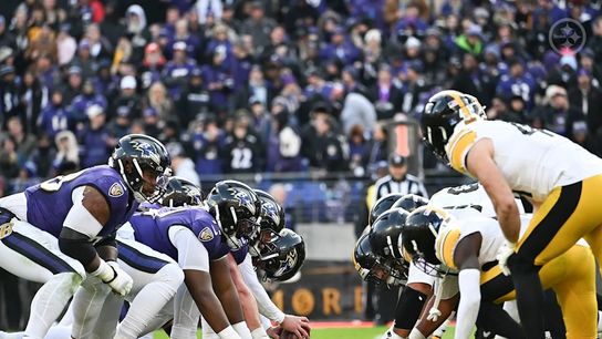 The Pittsburgh Steelers defensive line during a regular season matchup between the Pittsburgh Steelers and Baltimore Ravens. The Pittsburgh Steelers defensive line during a regular season matchup between the Pittsburgh Steelers and Baltimore Ravens.