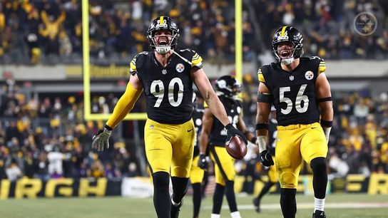 Steelers linebacker T.J. Watt (90) and linebacker Alex Highsmith (56) during a regular season matchup between the Pittsburgh Steelers and Baltimore Ravens.