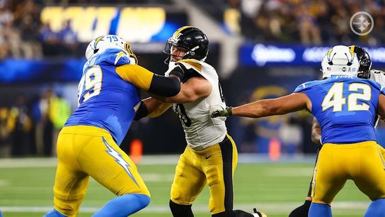Steelers linebacker T.J. Watt (90) during a regular season matchup between the Pittsburgh Steelers and Los Angeles Chargers. Steelers linebacker T.J. Watt (90) during a regular season matchup between the Pittsburgh Steelers and Los Angeles Chargers.