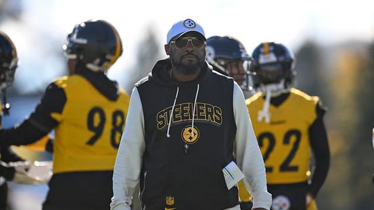Steelers head coach Mike Tomlin during practice at the UPMC Rooney Sports Complex before the Week 9 game against the Indianapolis Colts. Steelers head coach Mike Tomlin during practice at the UPMC Rooney Sports Complex before the Week 9 game against the Indianapolis Colts.