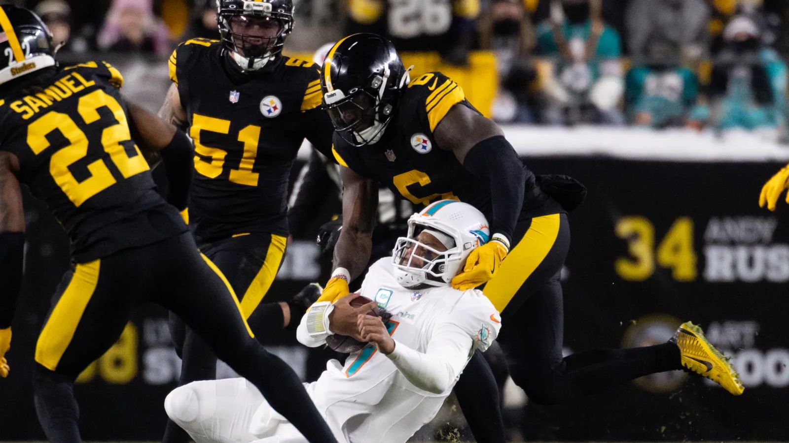 Steelers' Inside Linebacker Group Exposed As The Most Alarming Weakness On The Entire Pittsburgh Roster (Steelers News). Photo by Matt Durisko / AP Photo