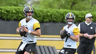 Steelers' Mason Rudolph Praises Aaron Rodgers After His First Practice In Pittsburgh (Steelers News). Photo by Sebastian Foltz / Post-Gazette