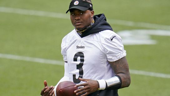 Pittsburgh Steelers QB, Dwayne Haskins Jr., at practice