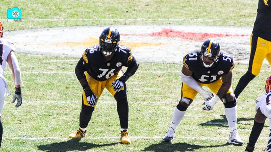 Steelers Left Tackle Chukwuma Okorafor (#76) is up for the position battle in 2023