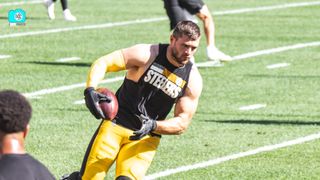 Steelers' TJ Watt Heavily Disrespected As 12 CBS Employees Laud Myles Garrett In Foolish Social Media Post (Steelers News). Photo by Jordan Schofield / SteelerNation (Twitter / X: @JSKO_PHOTO)