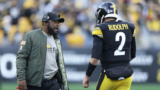 Steelers Mason Rudolph and Mike Tomlin