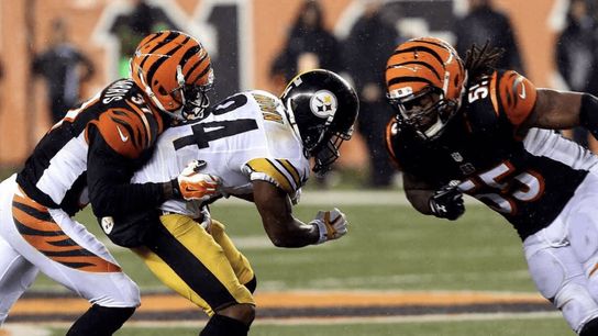 Steelers Antonio Brown takes vicious hit from Bengals linebacker Vontaze Burfict