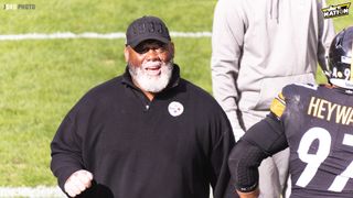 Steelers' DL Coach Karl Dunbar's Time With Organization "Might Be Short" If Position's Play Is Poor Again In 2024 (Steelers News). Photo by Jordan Schofield / SteelerNation (X: @JSKO_PHOTO)