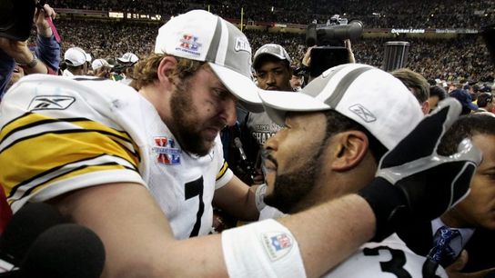 Steelers' Ben Roethlisberger and Jerome Bettis