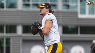 Steelers' Kenny Pickett Astonished By Franchise Great Ben Roethlisberger, But Not Rushing To Fill His Shoes in 2023 (Kenny Pickett News). Photo by Jordan Schofield / SteelerNation (Twitter: @JSKO_PHOTO)